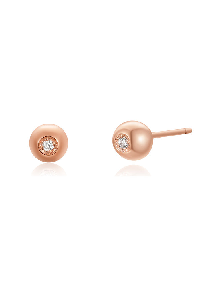 Ball Stud Earrings rose gold