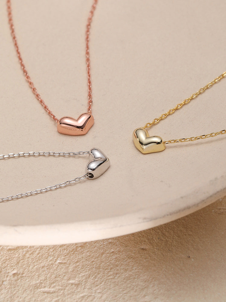 high shine Heart Necklace