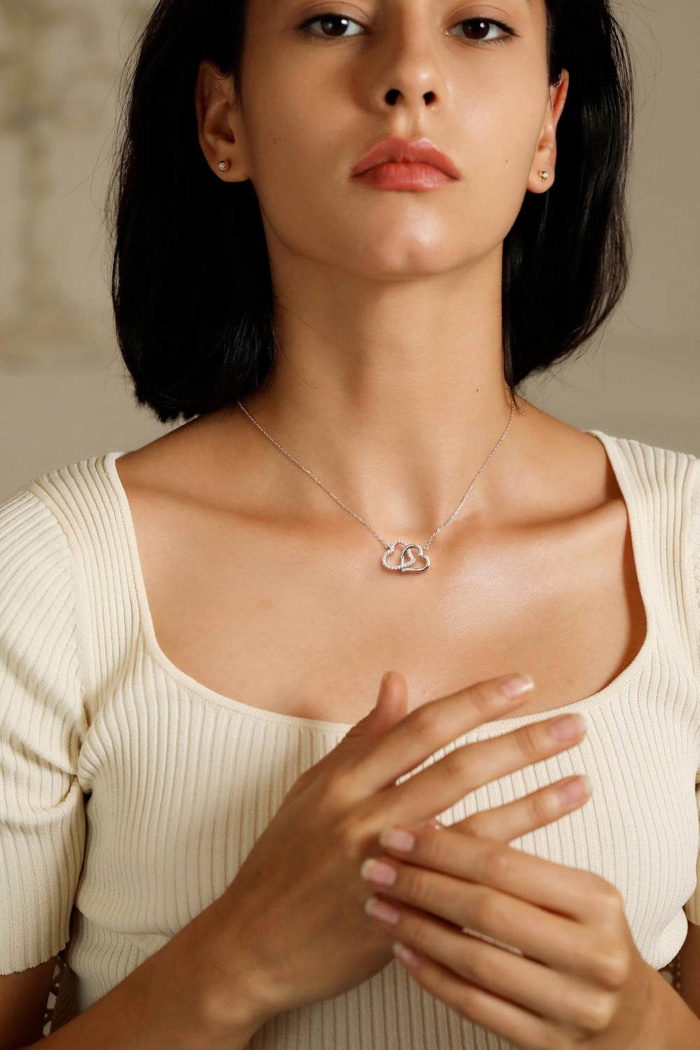 Double Love Heart Necklaces