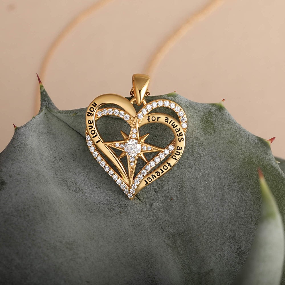 Moissanite Diamond Heart Necklaces