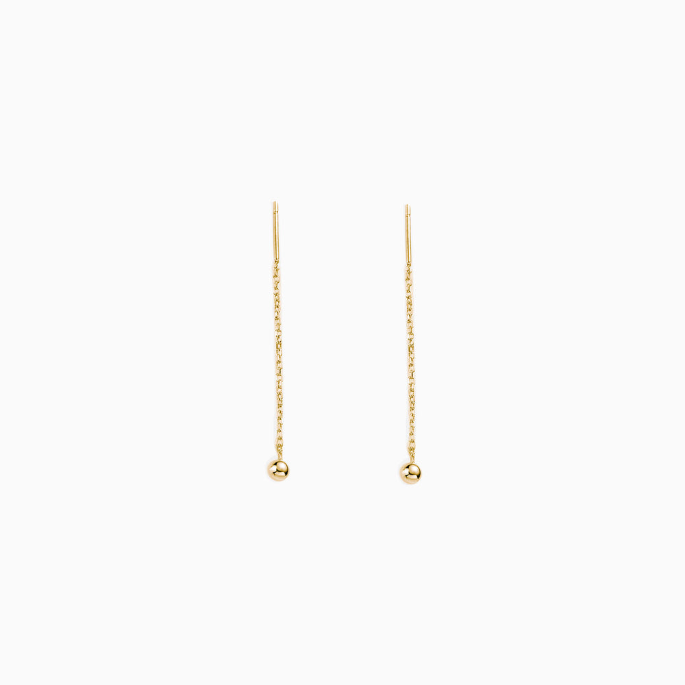 Tiny Ball Threader Earrings