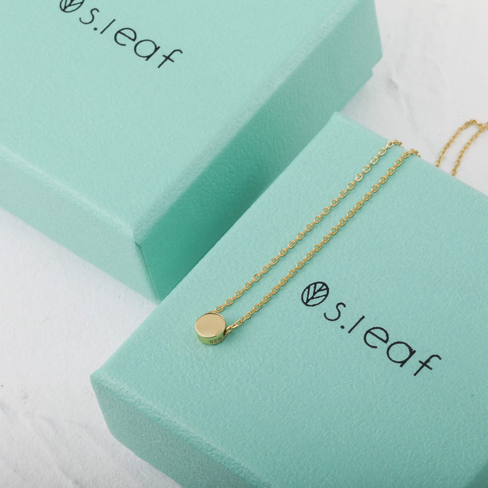 S.Leaf Dot Necklace