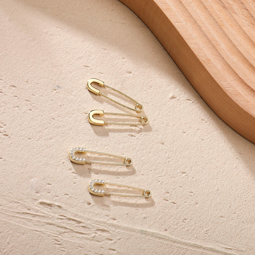 Minimalist Safety Pin Earrings