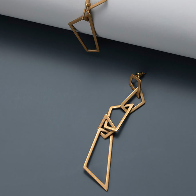 Geometric Long Dangle Earrings