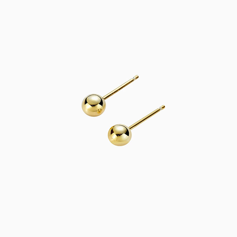 Ball Stud Earrings gold plated