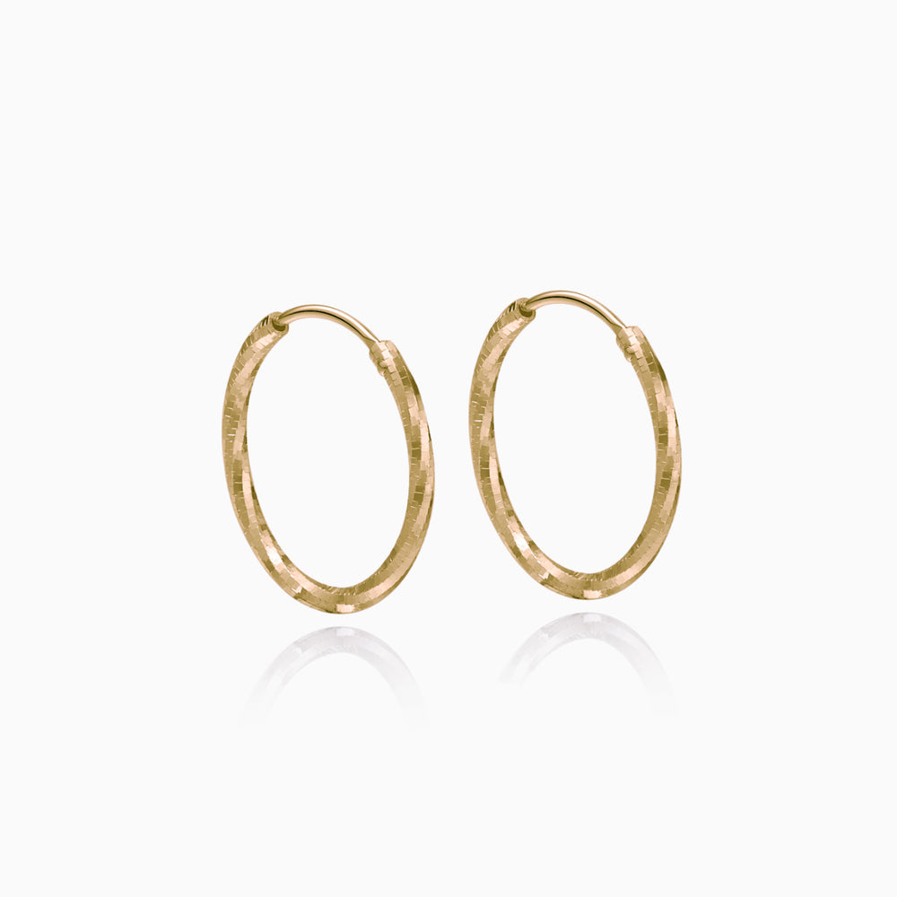 Diamond Cut Hoop Earrings