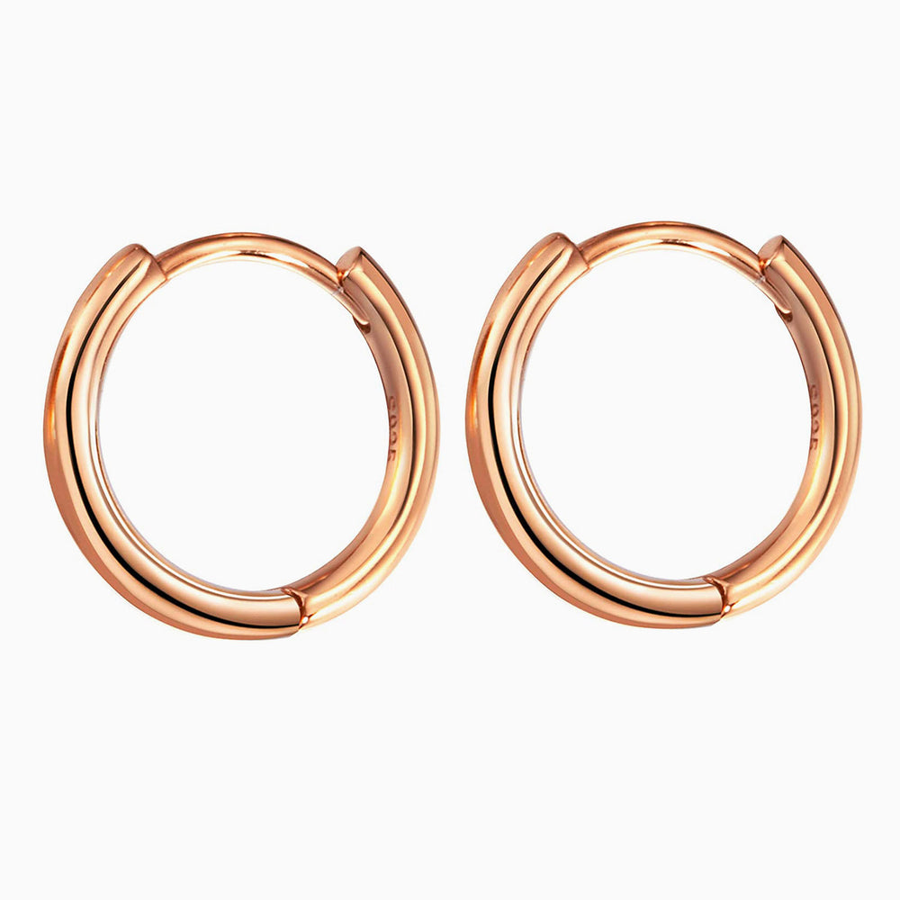 hoop earrings huggie earrings rose gold plated