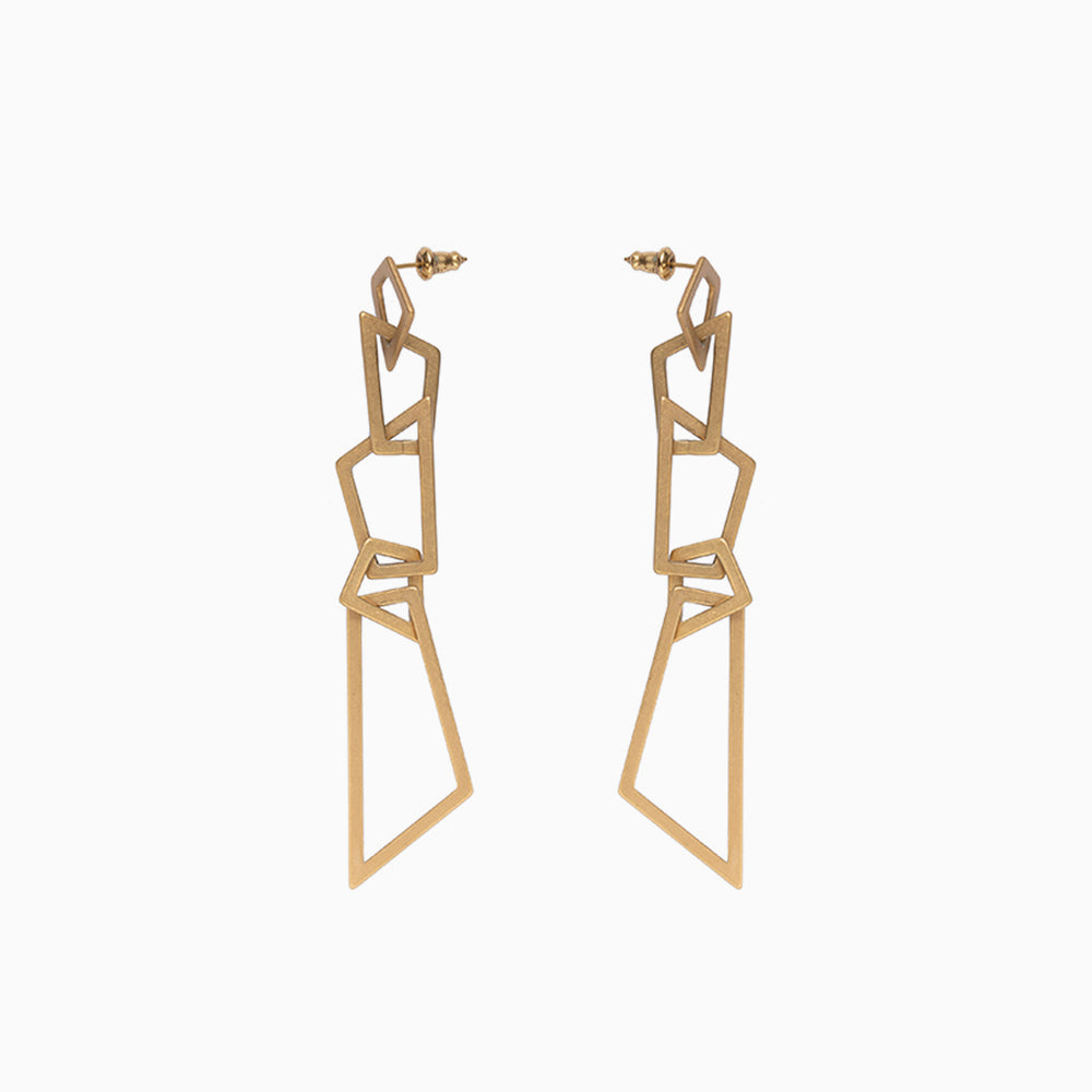 Geometric Long Dangle Earrings