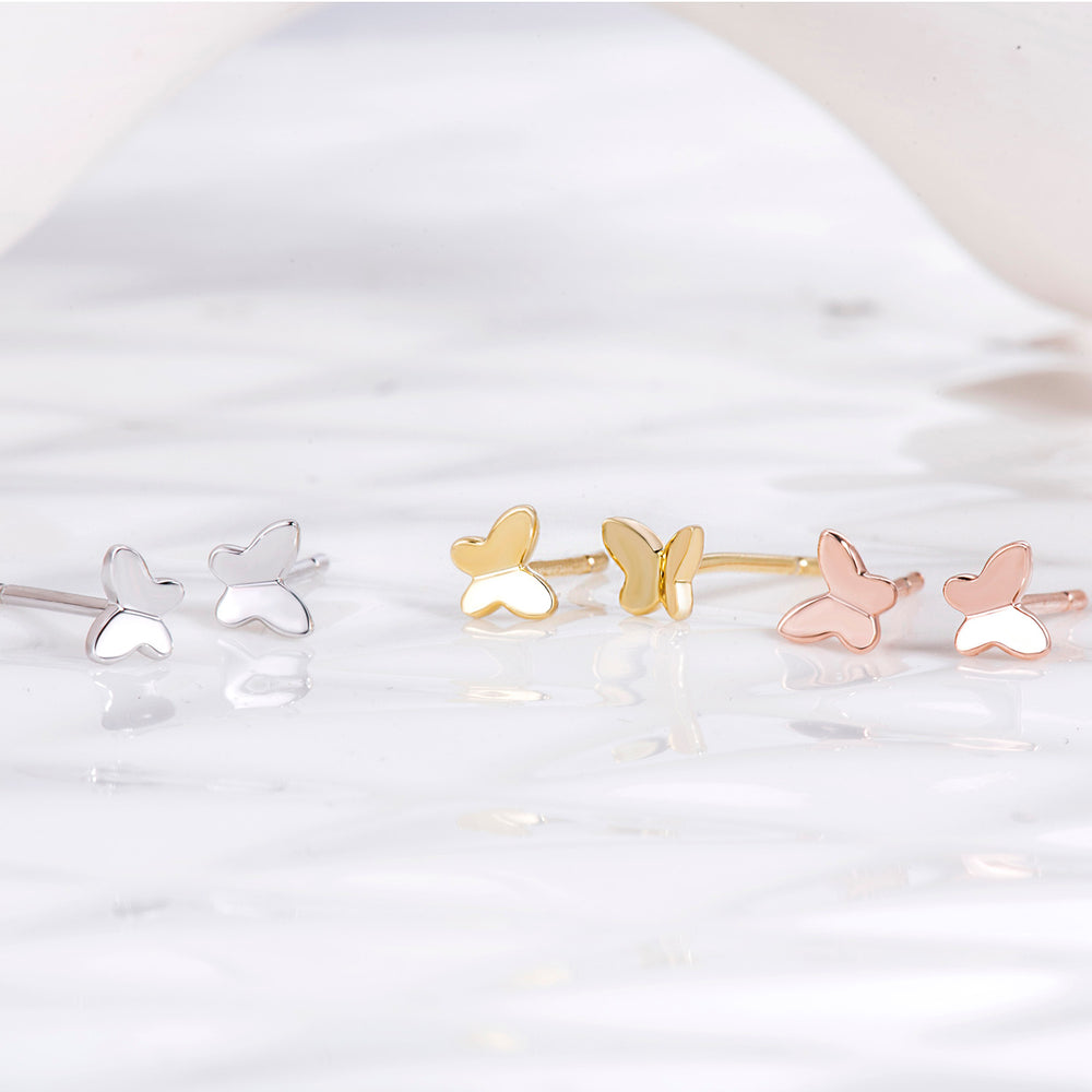 Tiny Butterfly Stud Earrings